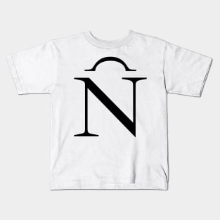 Capital letter eñe in Ibarra Real (black) Kids T-Shirt